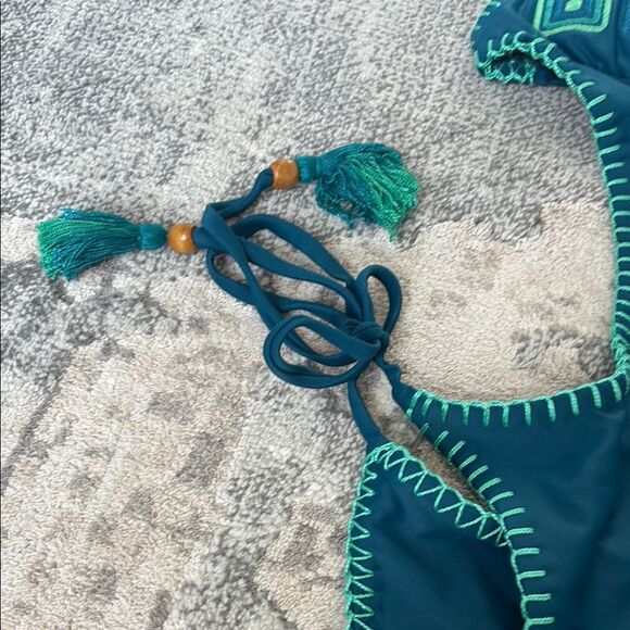 Women's Teal One Piece Swimsuit - Picture 5 of 10